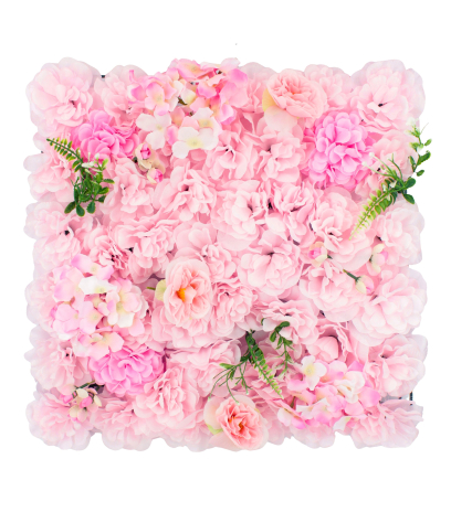 Mur de roses artificielles