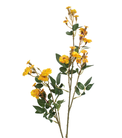 Rose sauvage artificielle jaune