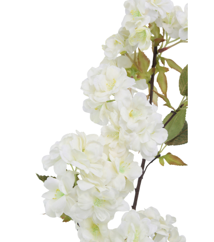 Tige de cerisier artificiel blanc fleuri