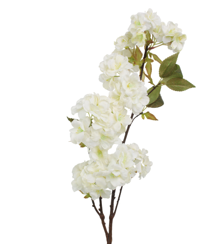 Tige de cerisier artificiel blanc fleuri