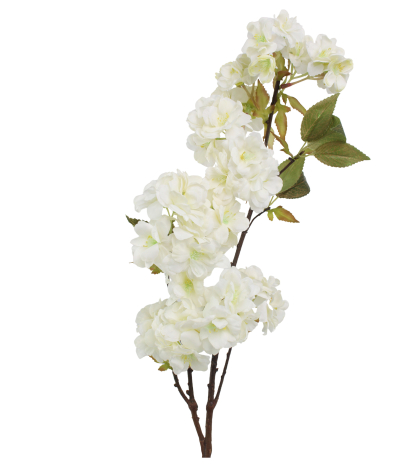 Tige de cerisier artificiel blanc fleuri