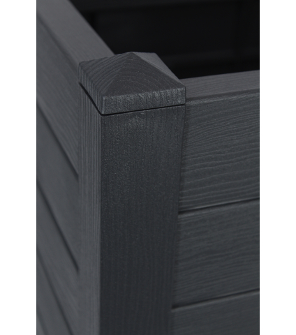 Bac à fleurs carré à lattes