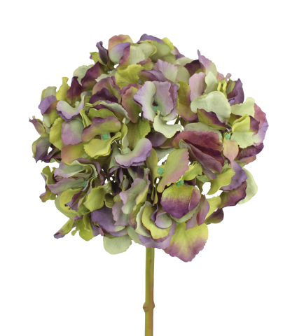 Tête d'hortensia artificielle verte