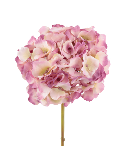 Tête d'hortensia artificielle rose