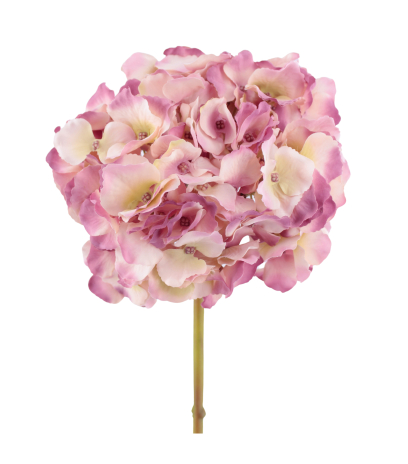 Tête d'hortensia artificielle rose