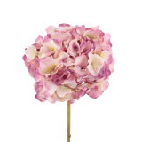 Tête d'hortensia artificielle rose
