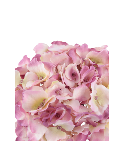 Tête d'hortensia artificielle rose