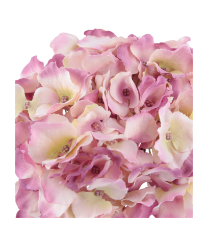 Tête d'hortensia artificielle rose