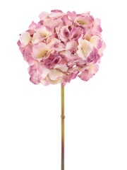 Tête d'hortensia artificielle rose
