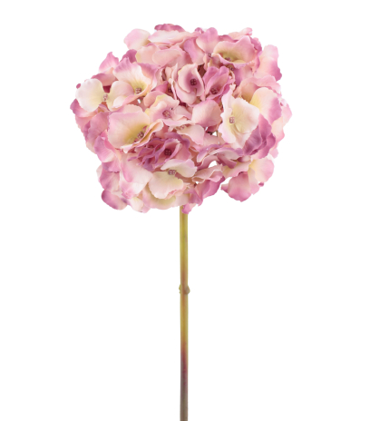 Tête d'hortensia artificielle rose