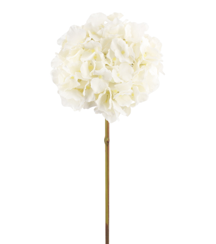 Tête d'hortensia artificielle blanche