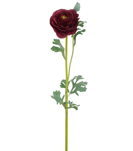Renoncule artificielle rouge bouton