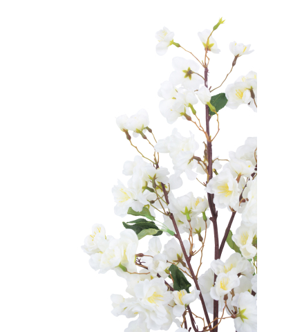 Rameau de cerisier artificiel blanc