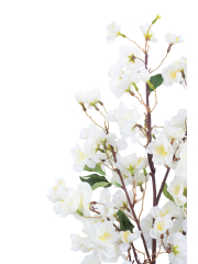 Rameau de cerisier artificiel blanc