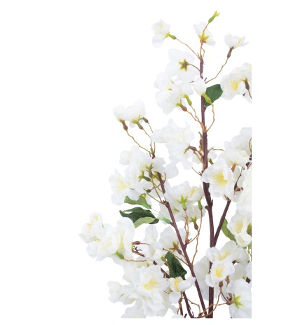 Rameau de cerisier artificiel blanc