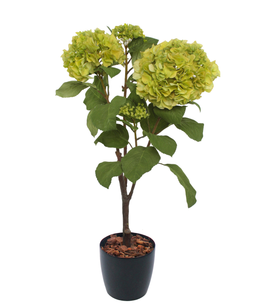 Arbuste hortensia verdi artificiel