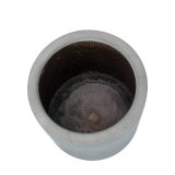 Pot rond gris en fibre