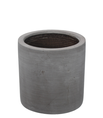Pot rond gris en fibre