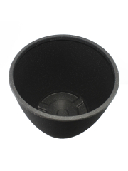 Grand pot rond strié anthracite