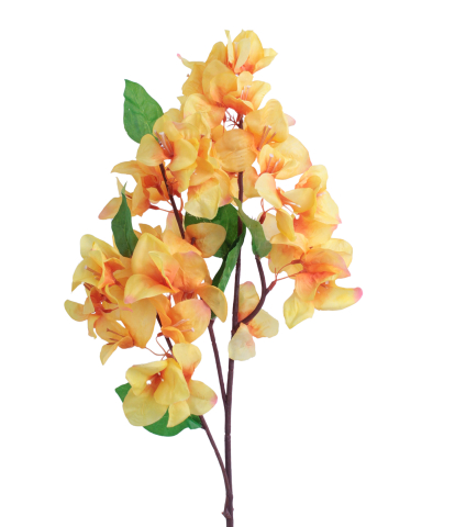 Tige de bougainvillée artificielle orange