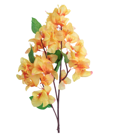 Tige de bougainvillée artificielle orange