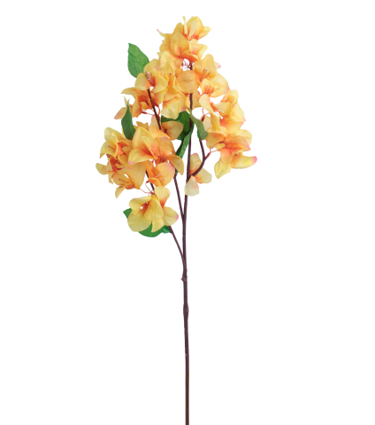 Tige de bougainvillée artificielle orange