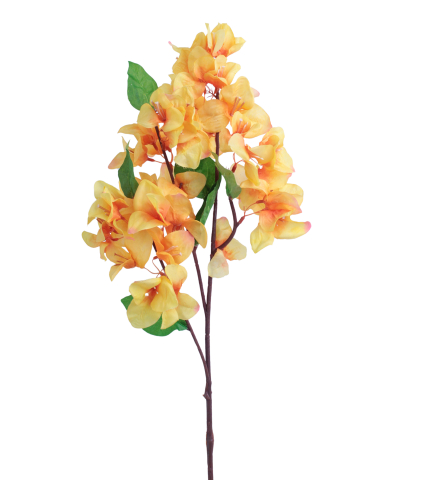 Tige de bougainvillée artificielle orange