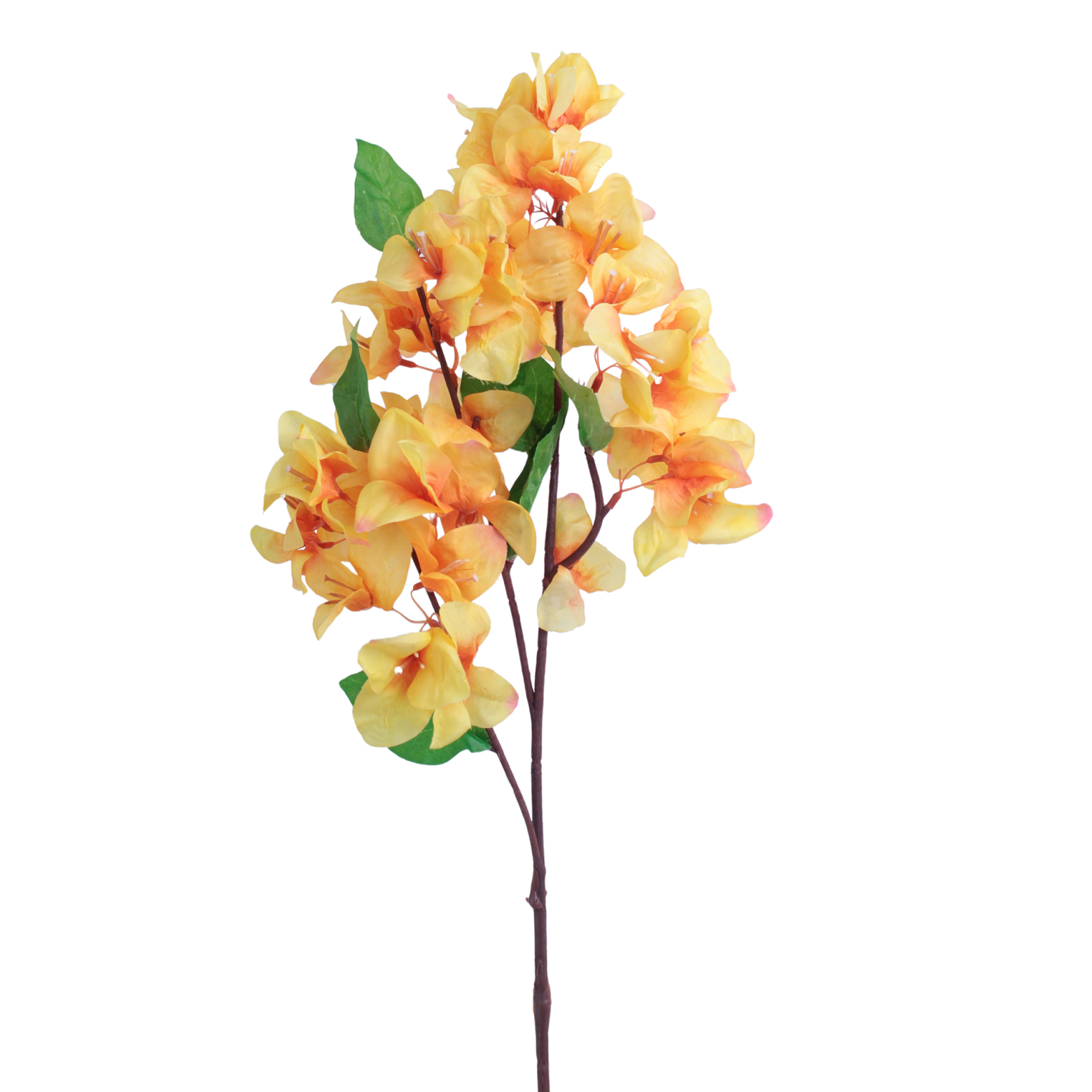 Tige de bougainvillée artificielle orange