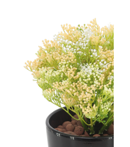 Skimmia artificiel vert et jaune