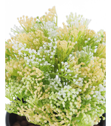 Skimmia artificiel vert et jaune