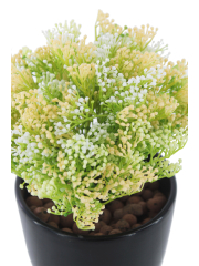 Skimmia artificiel vert et jaune