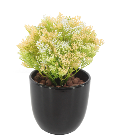 Skimmia artificiel vert et jaune