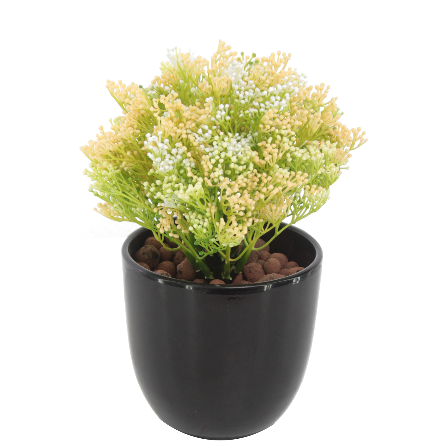 Skimmia artificiel vert et jaune