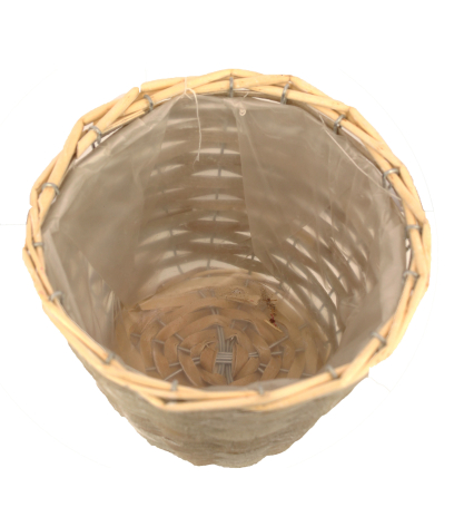 Cache pot en osier chaulé