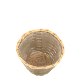 Cache pot en osier chaulé