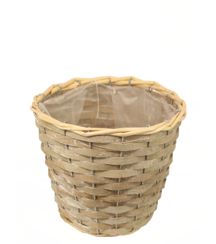 Cache pot en osier chaulé