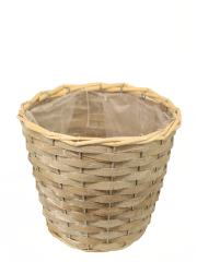 Cache pot en osier chaulé