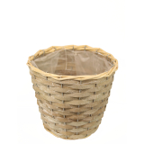 Cache pot en osier chaulé