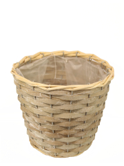 Cache pot en osier chaulé