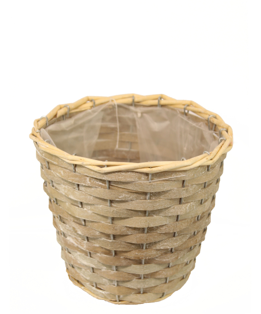 Cache pot en osier chaulé