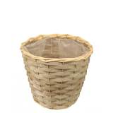 Cache pot en osier chaulé