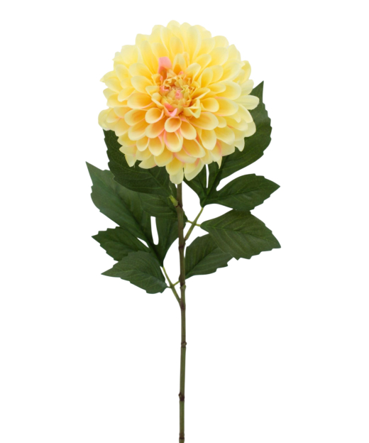 Dahlia pompon jaune artificiel