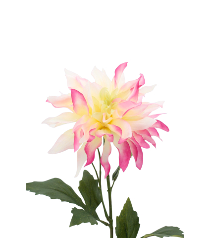 Dahlia artificiel rose et crème