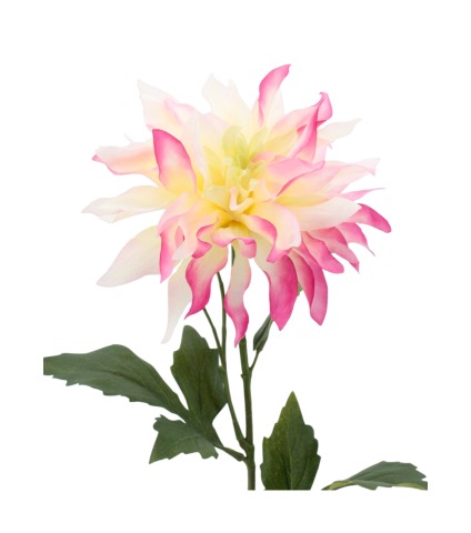 Grand dahlia artificiel rose et crème