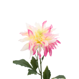 Dahlia artificiel rose et crème