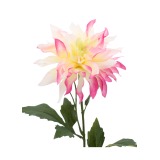 Grand dahlia artificiel rose et crème