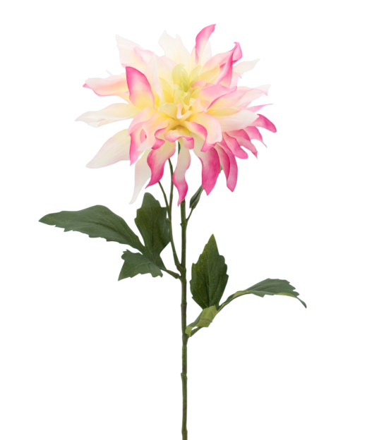 Dahlia artificiel rose et crème