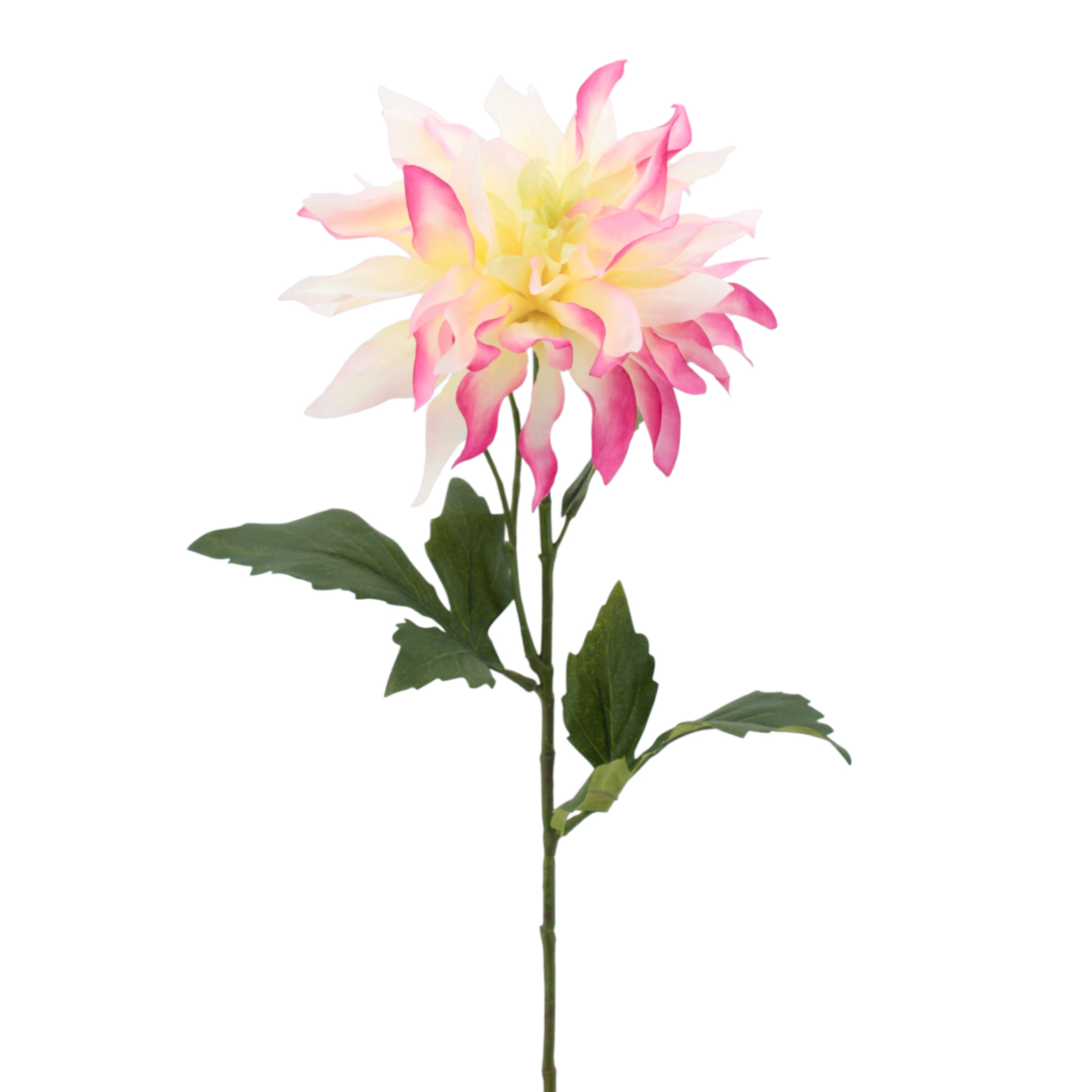 Dahlia artificiel rose et crème
