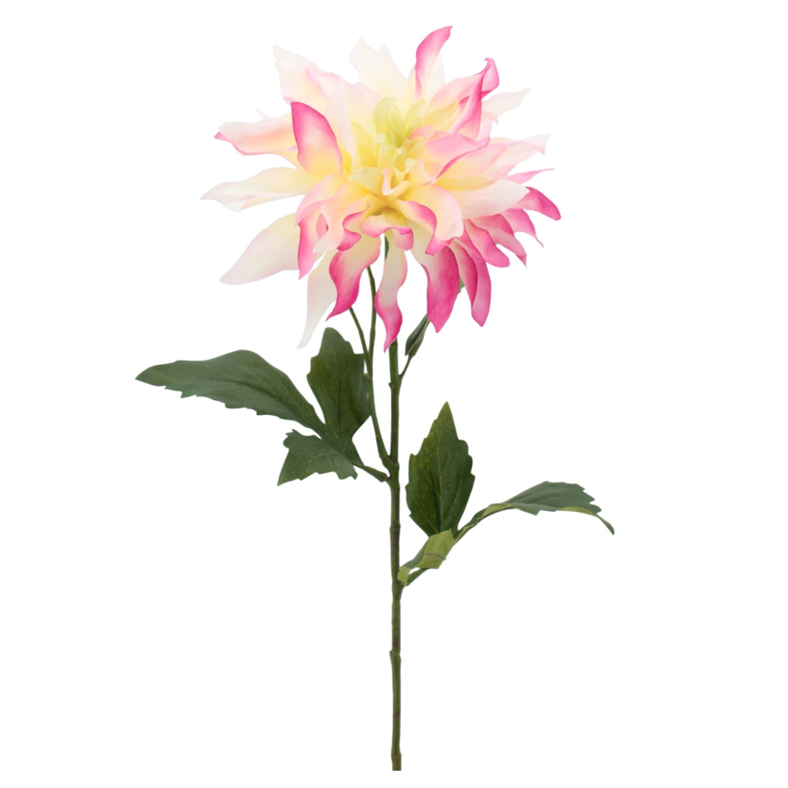 Grand dahlia artificiel rose et crème