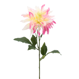 Dahlia artificiel rose et crème